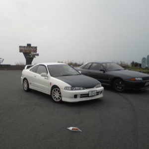 On the Izu Skyline road with my mate in his Skyline GT-R BNR32