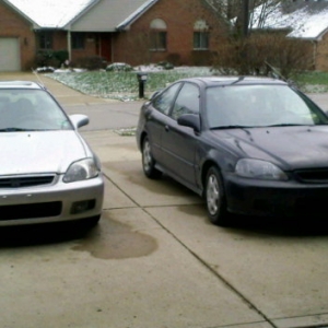 mine(silver), my brothers(black). more pics coming soon