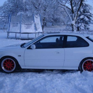 CANDY RED 15" ROTA LLOY WHEELS