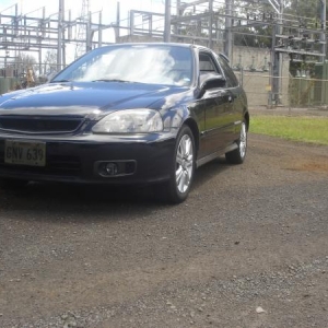 96 CIVIC HATCH
* 99-00 FRONT END
* BLACK HOUSING HEAD LIGHTS
* 2010 HONDA FIT RIMS

PLANS FOR FUTRE
* CTR REAR LIP
* SIDE MARKERS  ( SLIGHT ANGLE ) 
* MUGEN FRONT LIP
* BODY N PAINT 
* DROP 
* MOTOR ( SLOWLY BUILDING A SHOC V HEAD ) MINI ME
* MAY BE CTR WHEEL COVERSION