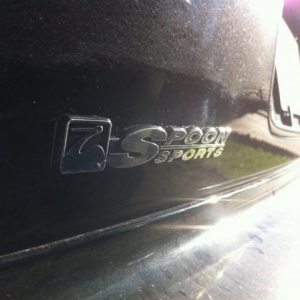 Spoon sports extruded badge.
(car needs a clean lol)