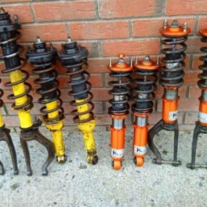 large selection of lowering springs and coilovers only a sample