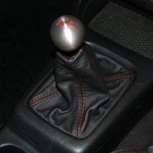 Leather gear gaiter and mugen gear knob fitted