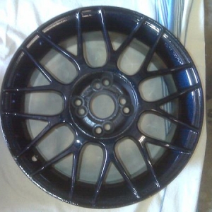 EnKei 15 4x100 new paint ! blk with blue perls