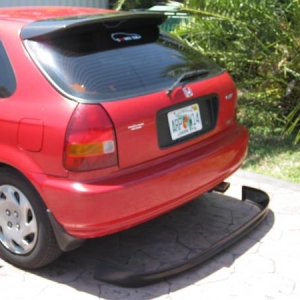 spoon style carbon fiber roof spoiler pre-rear spoiler lip install