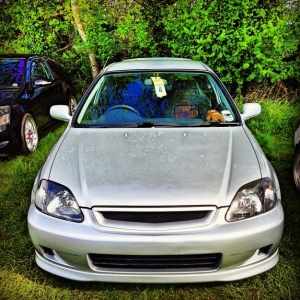 car at japfest on stand with hondas of devon