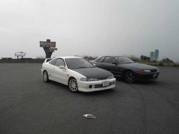 On the Izu Skyline road with my mate in his Skyline GT-R BNR32